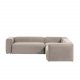 KAVE HOME Block hjrnesofa - beige polyester