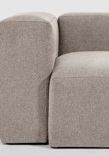 KAVE HOME Block hjrnesofa - beige polyester