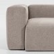 KAVE HOME Block hjrnesofa - beige polyester