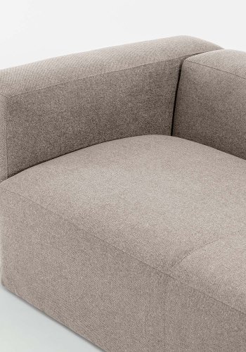 KAVE HOME Block hjrnesofa - beige polyester