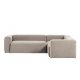 KAVE HOME Block hjrnesofa - beige polyester
