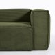 KAVE HOME Blok 3-manns hjrnesofa - grnn kordflyel (290x230 cm)