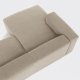 KAVE HOME Block 3-manns sofa, med venstre sjeselong - beige stoff