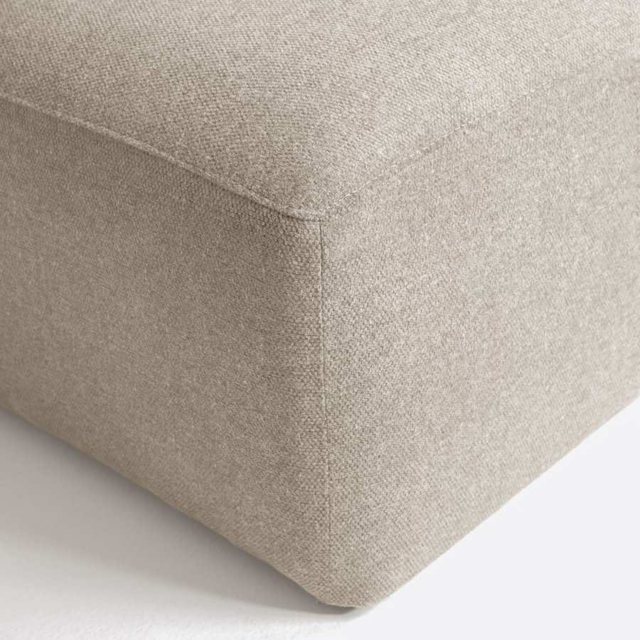 KAVE HOME Block 3-manns sofa, med venstre sjeselong - beige stoff