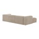 KAVE HOME Block 3-manns sofa, med venstre sjeselong - beige stoff