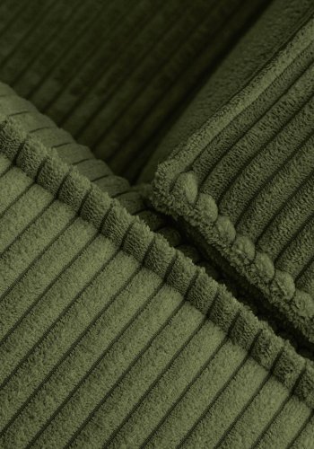 KAVE HOME Blok 3-manns sofa, med venstre sjeselong - grnn kordflyel (300 cm)