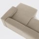 KAVE HOME Block 3-manns sofa, med hyre sjeselong - beige stoff