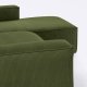 KAVE HOME Blok 3-manns sofa, med hyre sjeselong - grnn kordflyel (300 cm)