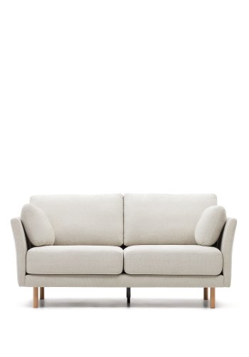 KAVE HOME Gilma 2-manns sofa - perlemor chenille og naturlig tre