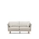 KAVE HOME Gilma 2-manns sofa - perlemor chenille og naturlig tre