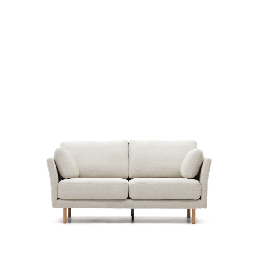KAVE HOME Gilma 2-manns sofa - perlemor chenille og naturlig tre