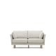 KAVE HOME Gilma 2-manns sofa - perlemor chenille og naturlig tre