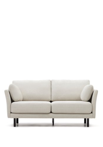 KAVE HOME Gilma 2-manns sofa - perlemor chenille og sort tre