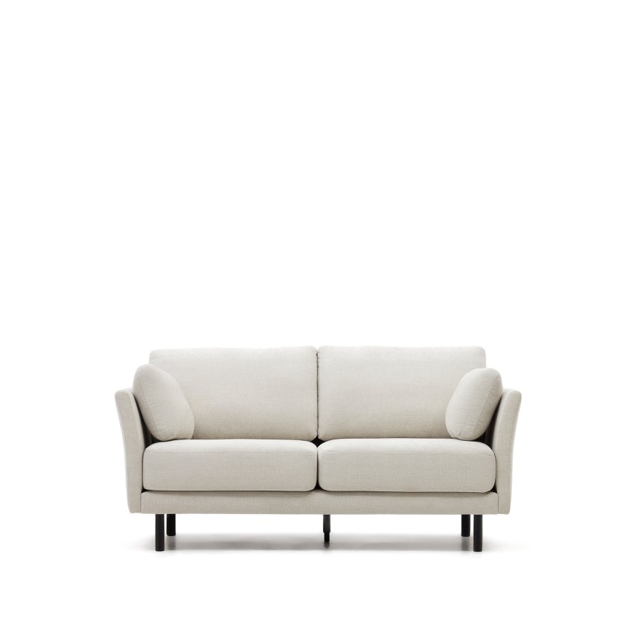 KAVE HOME Gilma 2-manns sofa - perlemor chenille og sort tre