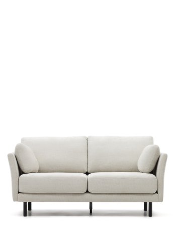 KAVE HOME Gilma 2-manns sofa - perlemor chenille og sort tre
