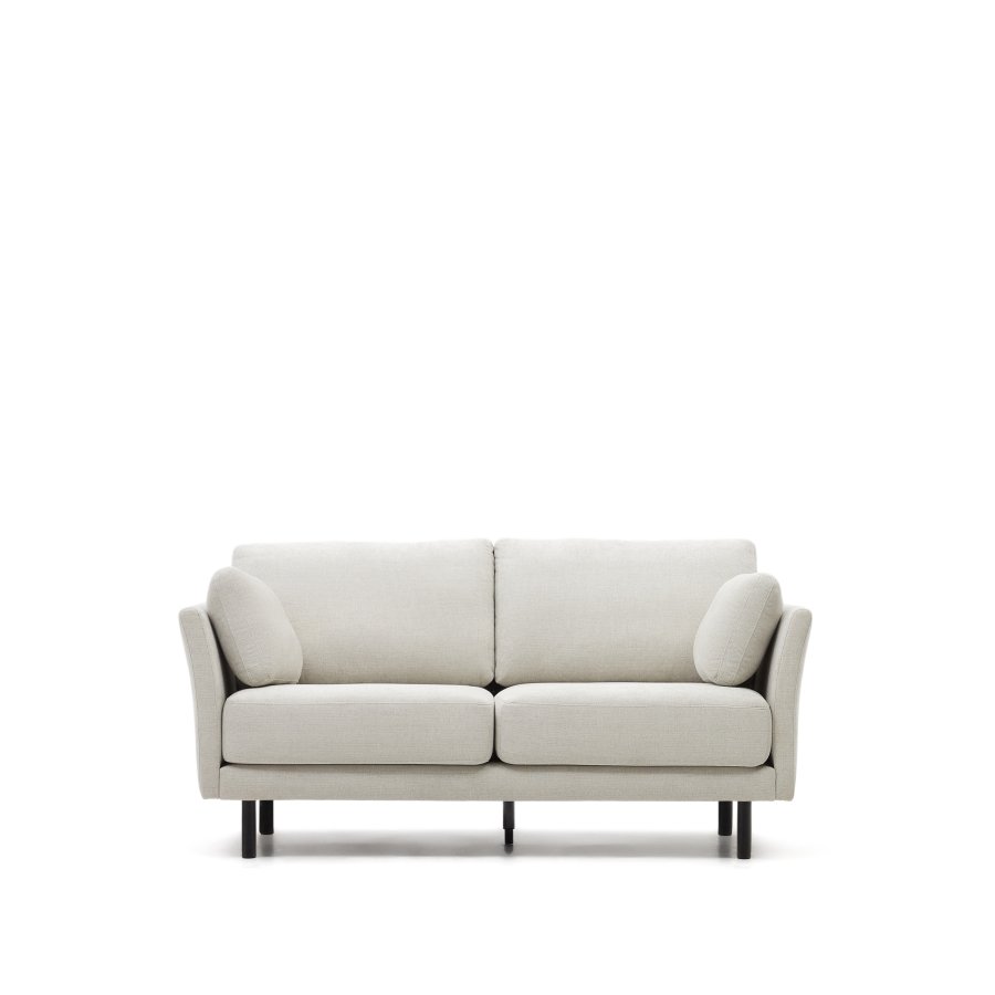 KAVE HOME Gilma 2-manns sofa - perlemor chenille og sort tre