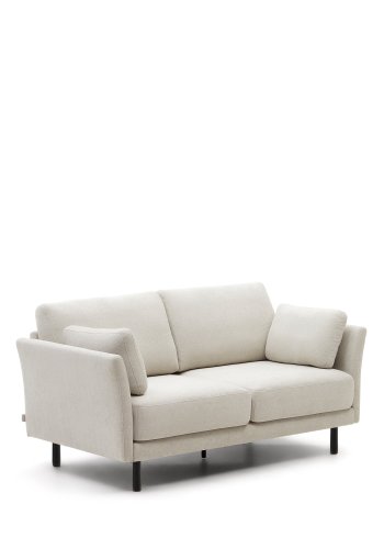 KAVE HOME Gilma 2-manns sofa - perlemor chenille og sort tre