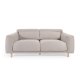 KAVE HOME Singa 3-manns sofa - beige stoff og naturlig bketre
