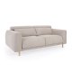 KAVE HOME Singa 3-manns sofa - beige stoff og naturlig bketre