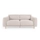 KAVE HOME Singa 3 pers. sofa - hvid stof og natur b�getr�