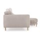 KAVE HOME Singa 3-manns sofa, med hyre sjeselong - beige stoff og naturlig bketre