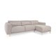 KAVE HOME Singa 3-manns sofa, med hyre sjeselong - beige stoff og naturlig bketre