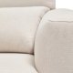KAVE HOME Singa 3 pers. sofa, m. h�jre chaiselong - hvid stof og natur b�getr�