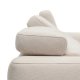 KAVE HOME Singa 3 pers. sofa, m. h�jre chaiselong - hvid stof og natur b�getr�
