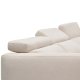 KAVE HOME Singa 3 pers. sofa, m. h�jre chaiselong - hvid stof og natur b�getr�