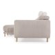 KAVE HOME Singa 3-manns sofa, med venstre sjeselong - beige stoff og naturlig bketre