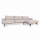 KAVE HOME Galene 4-manns sofa, med hyre sjeselong - beige resirkulerte fibre og jern
