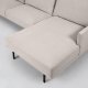 KAVE HOME Galene 4-manns sofa, med hyre sjeselong - beige resirkulerte fibre og jern
