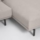 KAVE HOME Galene 4-manns sofa, med hyre sjeselong - beige resirkulerte fibre og jern