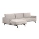 KAVE HOME Galene 4-seters sofa, med venstre sjeselong - beige resirkulerte fibre og jern