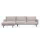 KAVE HOME Galene 4-seters sofa, med venstre sjeselong - beige resirkulerte fibre og jern