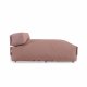 KAVE HOME Firkantet sjeselongmodul for hagesofa -m. ryggst�tte - terrakottastoff, hvit aluminium (165x101) 