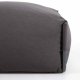 KAVE HOME Firkantet puffmodul for hagesofa - mrkegrtt stoff og svart aluminium (101x101)