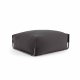 KAVE HOME Firkantet puffmodul for hagesofa - mrkegrtt stoff og svart aluminium (101x101)