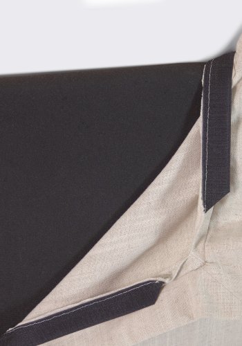 KAVE HOME Tanit s&auml;nggavel, med avtagbart lock - vitt linne (f&ouml;r 180 cm s&auml;ngar)