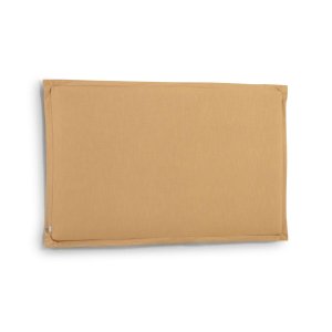 KAVE HOME Tanit s&auml;nggavel - senapsgult linne (f&ouml;r 180 cm s&auml;ngar)