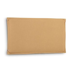 KAVE HOME Tanit s&auml;nggavel - senapsgult linne (f&ouml;r 200 cm s&auml;ngar)