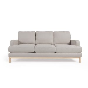 KAVE HOME Mihaela 3 pers. sofa - gr mikrobouclé og natur bgetr