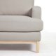 KAVE HOME Mihaela 3-seters sofa - gr mikrobouclé og naturlig bketre
