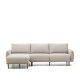 KAVE HOME Carlota 3-manns sofa, med venstre/hyre sjeselong - beige stoff (262cm)