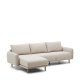KAVE HOME Carlota 3-manns sofa, med venstre/hyre sjeselong - beige stoff (262cm)