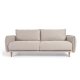 KAVE HOME Carlota 3-seters sofa - beige chenillestoff og naturlig furu