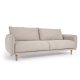 KAVE HOME Carlota 3-seters sofa - beige chenillestoff og naturlig furu