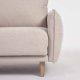 KAVE HOME Carlota 3-seters sofa - beige chenillestoff og naturlig furu