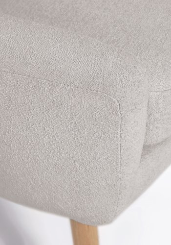 KAVE HOME Candela lenestol - gr fleece og naturlig bketre