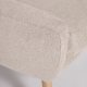 KAVE HOME Candela lenestol - beige stoff og naturlig bketre